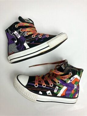DC Comics x Converse Youth Size US11 Batman vs Joker High Hi Top Kids Shoes 2012